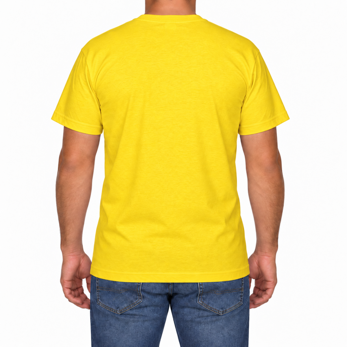 Sıfır Yaka T-shirt Sarı - Toptan Company