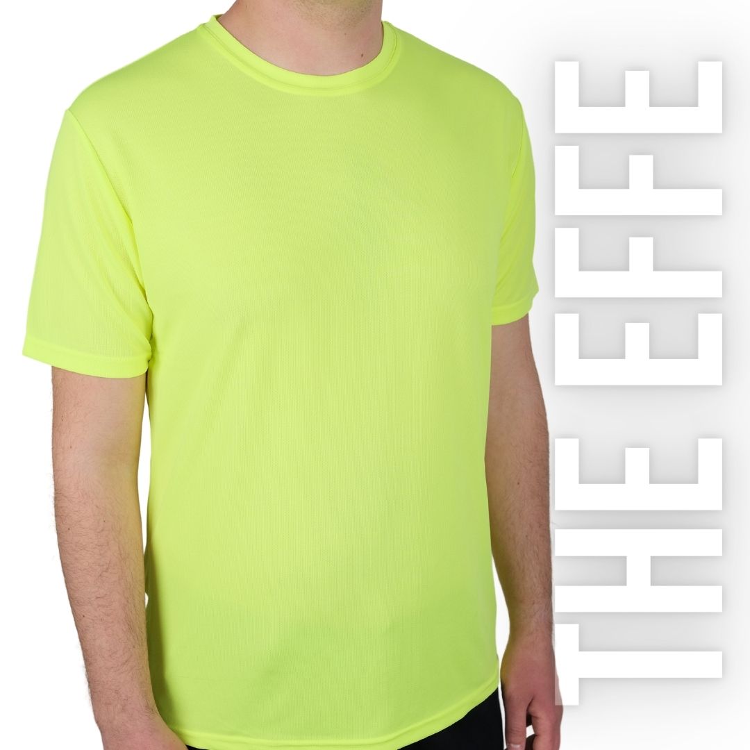 Sıfır Yaka T-shirt Sarı - Toptan Dry Touch