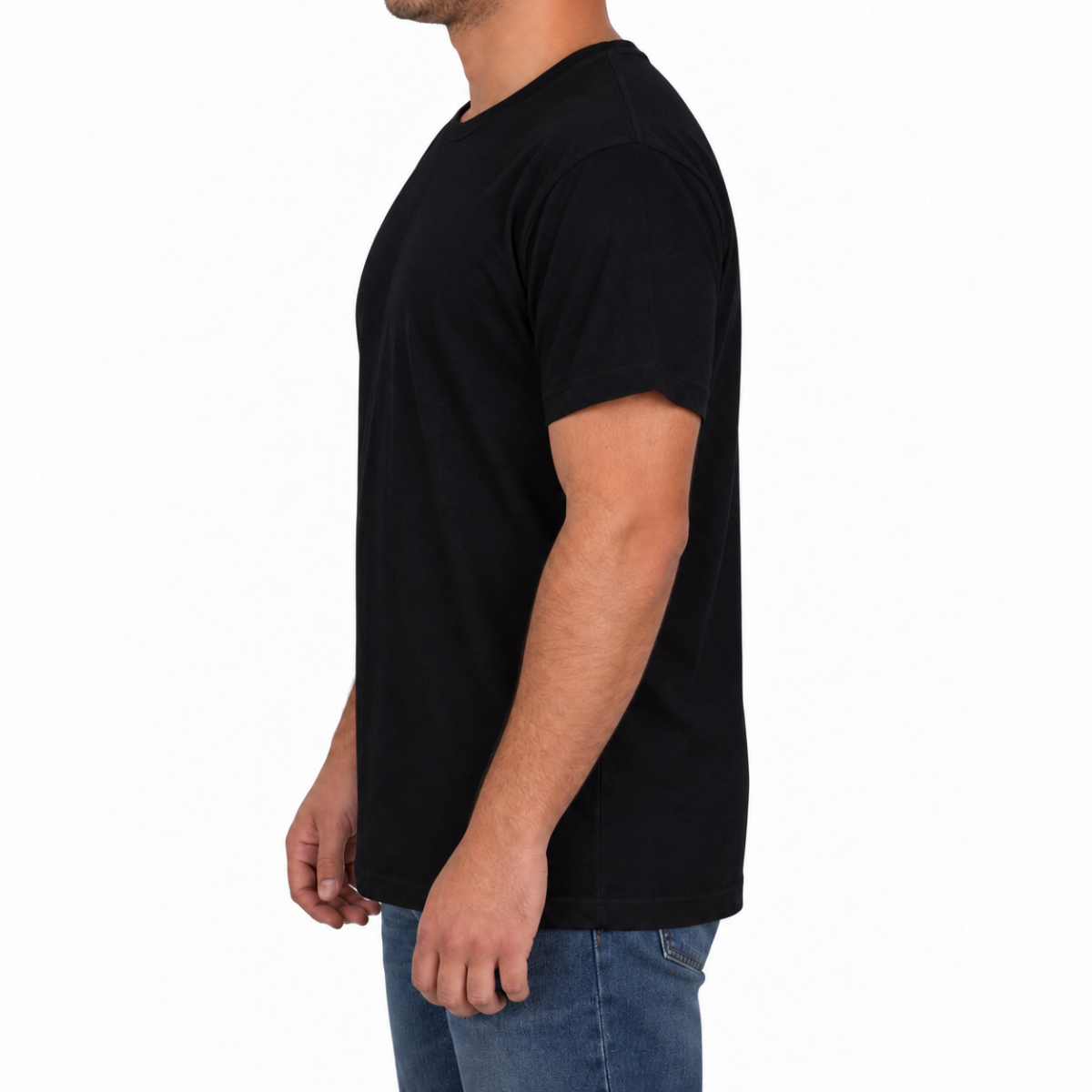 Sıfır Yaka T-shirt Siyah - Basic (Promosyon)- Numune Sıfır Yaka T-shirt Siyah - Basic (Promosyon)- Numune
