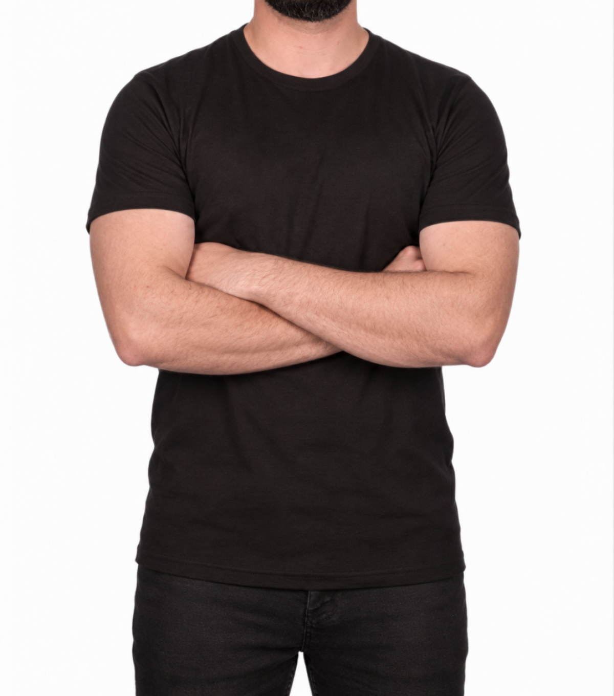 Sıfır Yaka T-shirt Siyah - Toptan Premium Sıfır Yaka T-shirt Siyah - Toptan Premium