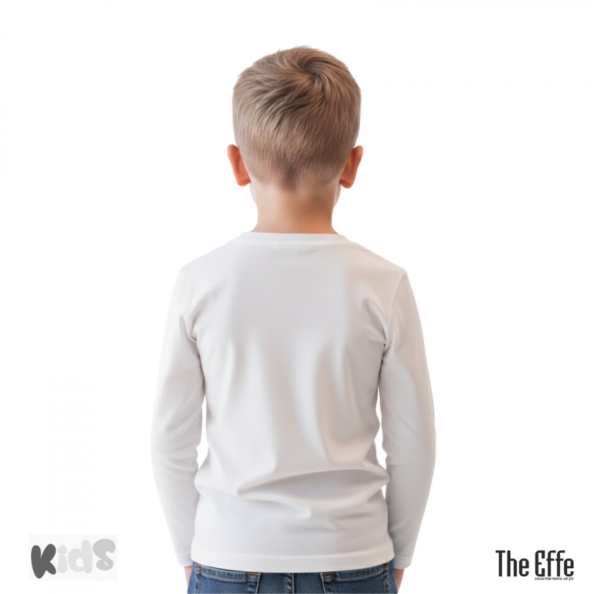 Sıfır Yaka T-shirt - Toptan Çocuk Uzun Kol - Beyaz - Sıfır Yaka T-shirt - Toptan Çocuk Uzun Kol - Kırmızı -  Atatürk Baskılı