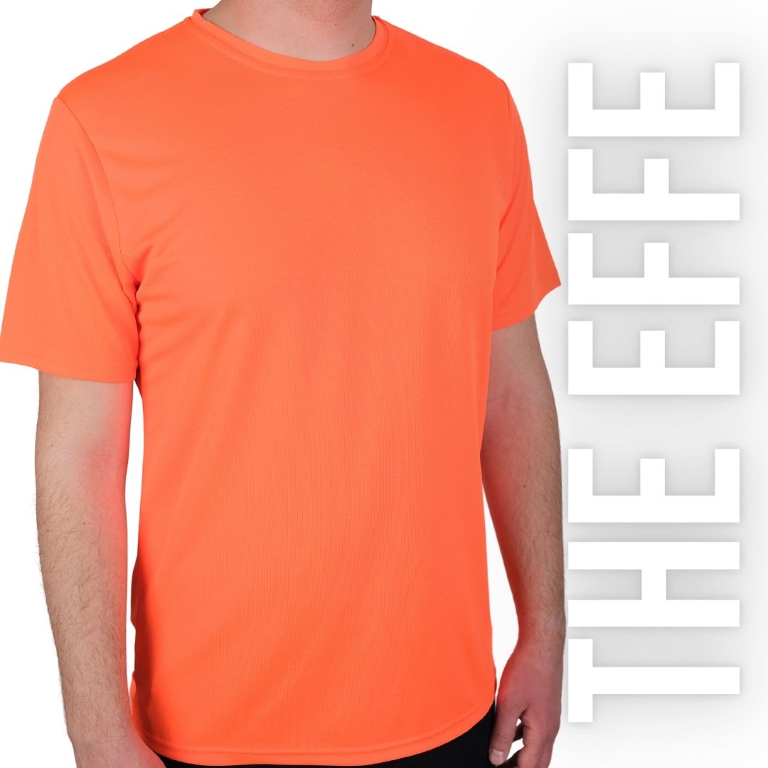 Sıfır Yaka T-shirt Turuncu- Toptan Dry Touch
