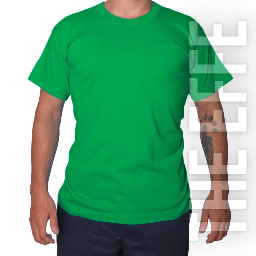 Sıfır Yaka T-shirt Yeşil - Company- Numune