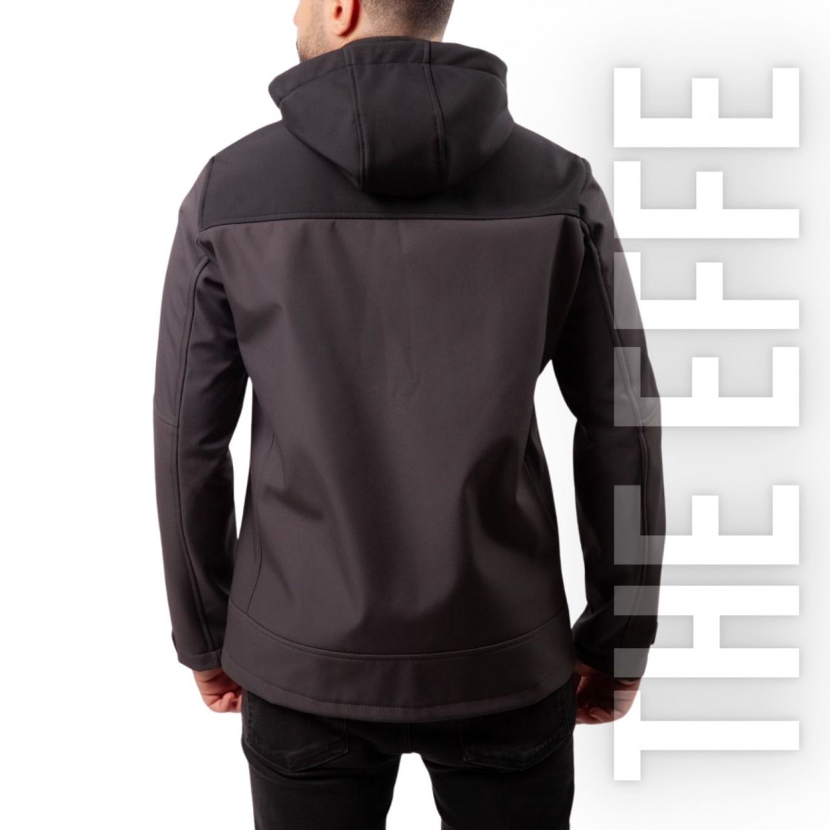 Softshell Mont Kapşonlu / Siyah Gri - Toptan İş Kıyafeti