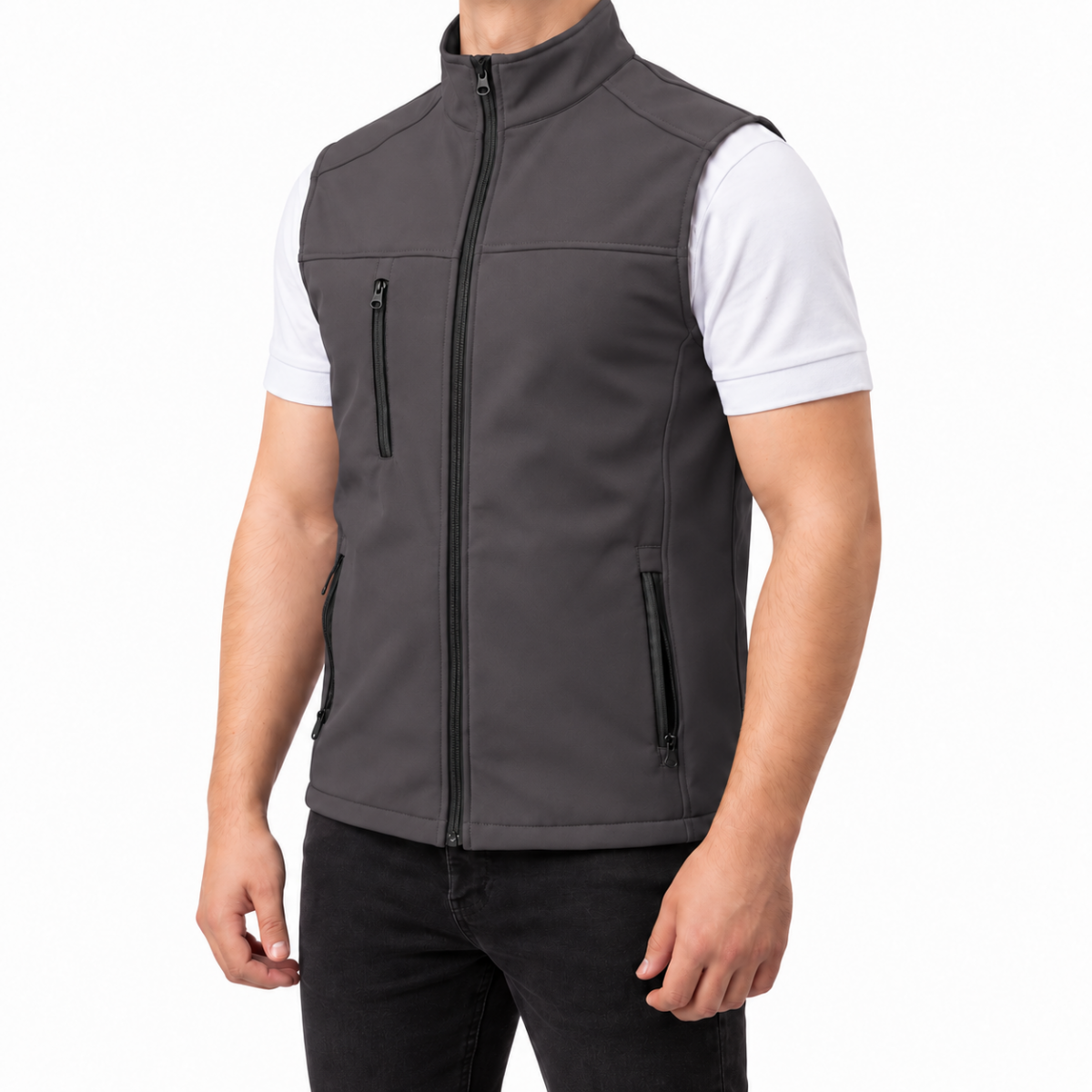 Softshell Yelek Gri - Numune