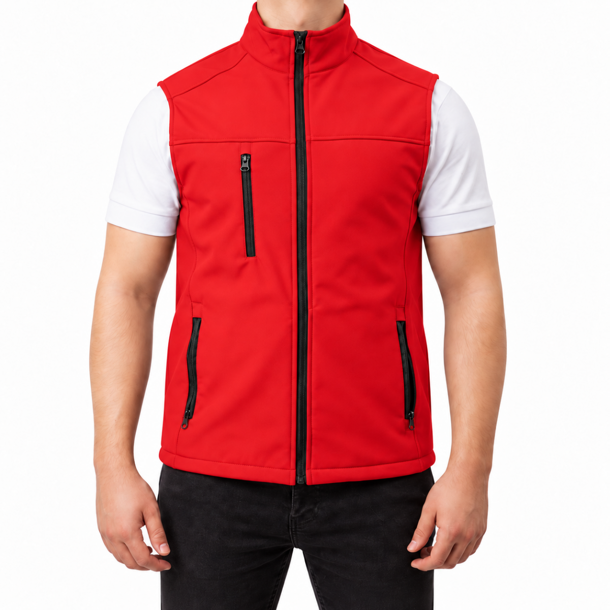 Softshell Yelek Kırmızı - Numune