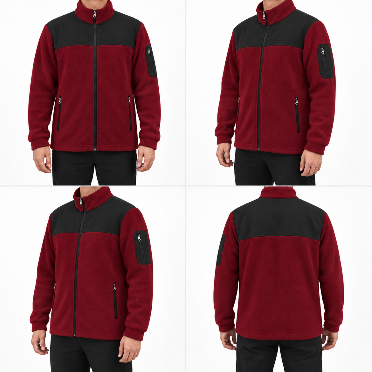 Softshelli Polar Mont 3 Cepli / Bordo - Toptan İş Kıyafeti