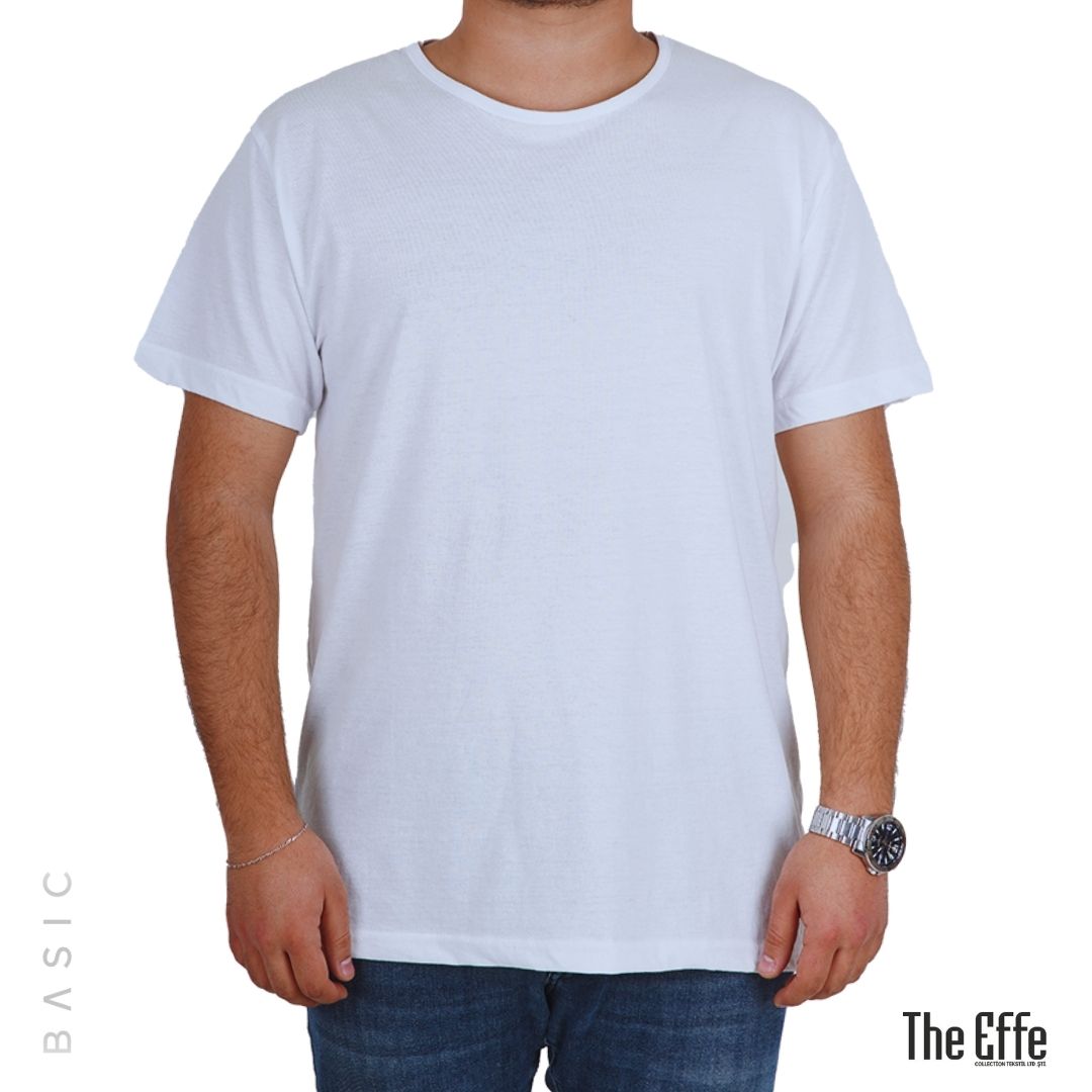The Effe Basic (Promosyon) - Sıfır Yaka T-shirt Beyaz