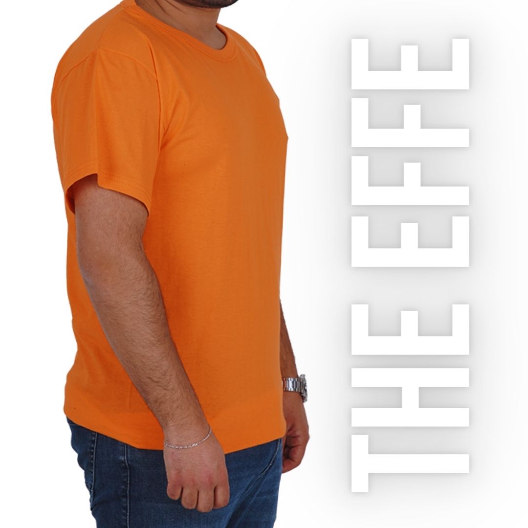 The Effe Basic (Promosyon) - Sıfır Yaka T-shirt Turuncu