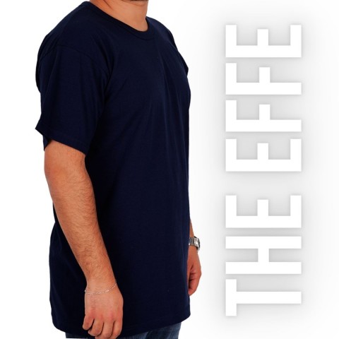 Sıfır Yaka T-shirt Siyah - Basic (Promosyon)- Numune