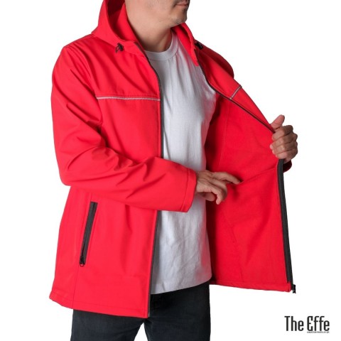 Softshell Mont Kapşonlu / Kırmızı - Toptan İş Kıyafeti