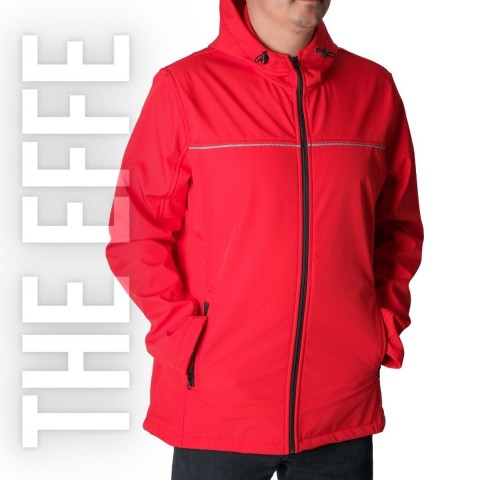 Softshell Mont Kapşonlu / Kırmızı - Toptan İş Kıyafeti
