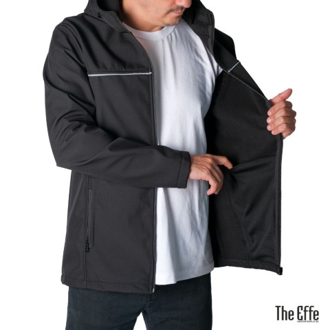 Softshell Mont Kapşonlu / Siyah - Toptan İş Kıyafeti