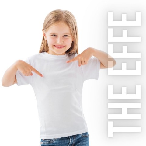 Çocuk Sıfır Yaka T-shirt - Beyaz- Numune