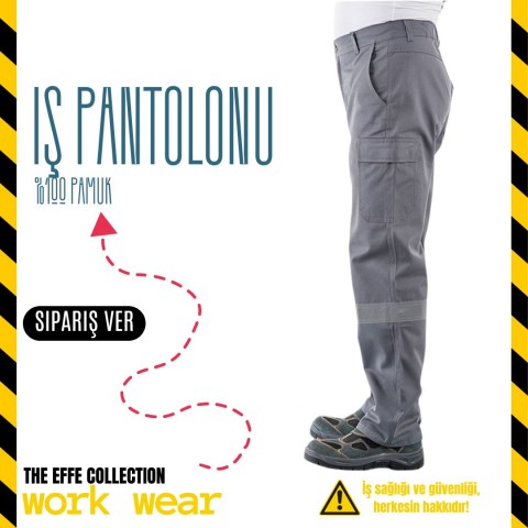 İş Pantolonu Gri - Toptan İş Kıyafeti