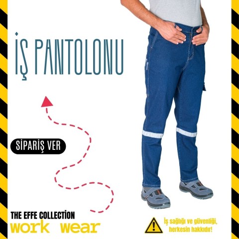 İş Pantolonu Likralı Kot - Toptan İş Kıyafeti