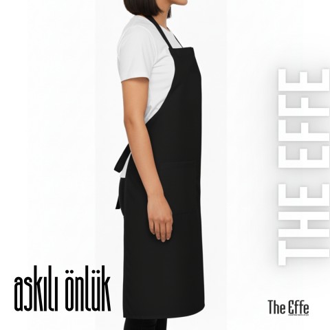 Mutfak-Aşçı Önlük Siyah - İş Kıyafeti
