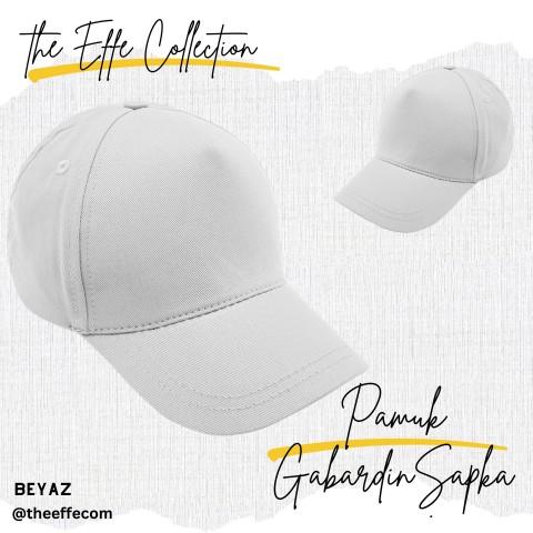 Şapka Gabardin  Beyaz - Toptan Basic (Promosyon)