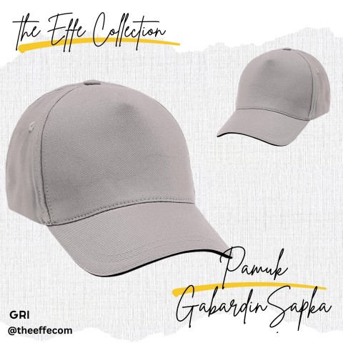 Şapka Gabardin  Gri - Toptan Basic (Promosyon)