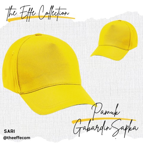 Şapka Gabardin  Sarı - Toptan Basic (Promosyon)