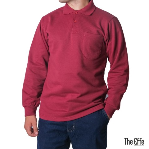 Polo Yaka Sweat Bordo - Toptan İş Kıyafeti