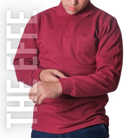 Polo Yaka Sweat Bordo