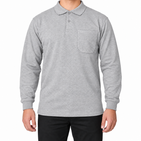 Polo Yaka Sweat Gri - Toptan İş Kıyafeti