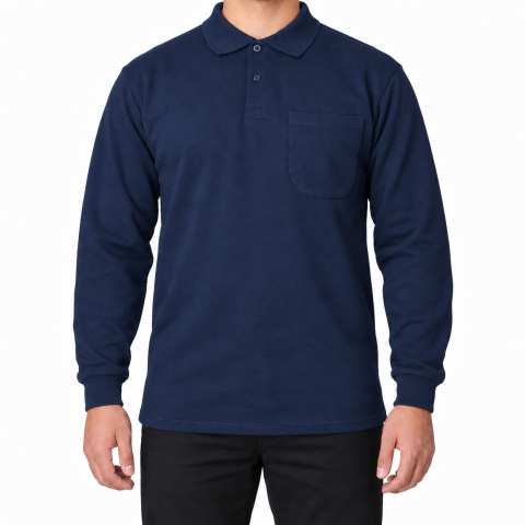 Polo Yaka Sweat Lacivert - Toptan İş Kıyafeti