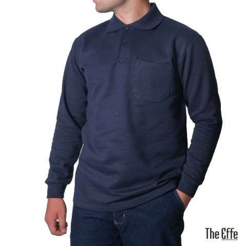 Polo Yaka Sweat Lacivert - Toptan İş Kıyafeti