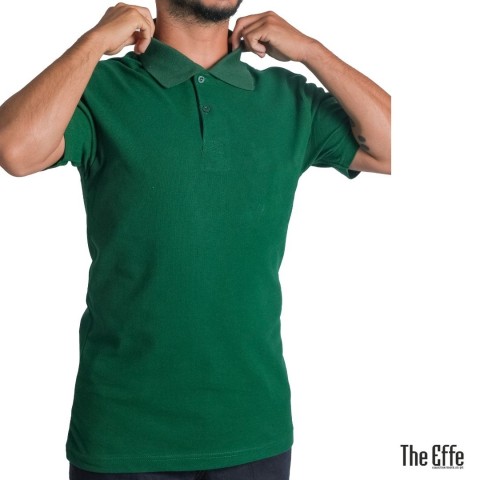 Polo Yaka T-shirt Benetton Yeşil - Basic (Promosyon)- Numune