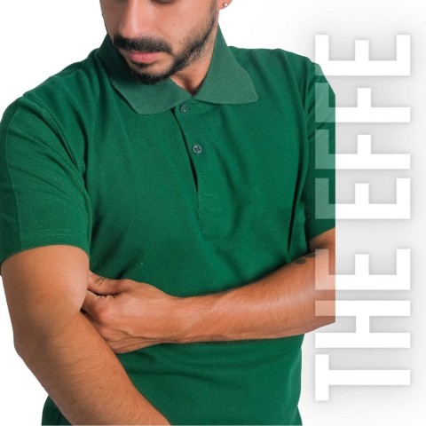 Polo Yaka T-shirt Benetton Yeşil - Basic (Promosyon)- Numune