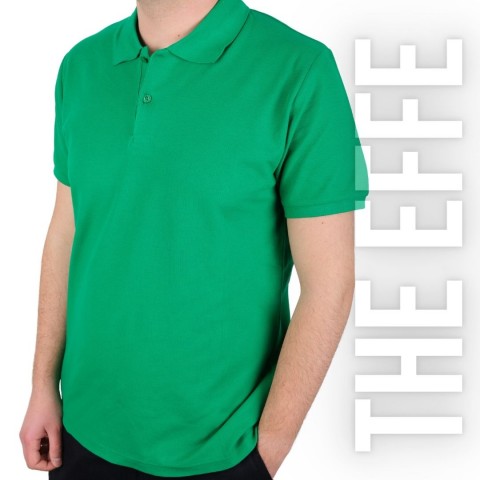 Polo Yaka T-shirt Benotton Yeşili - Toptan Premium- Numune