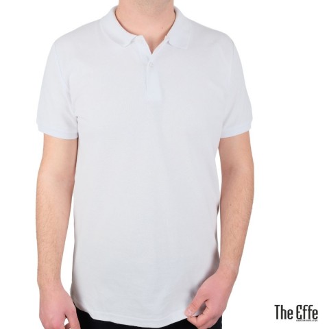 Polo Yaka T-shirt Beyaz - Premium- Numune