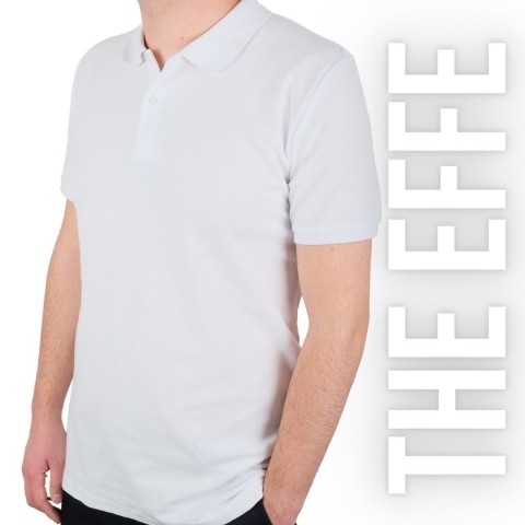 Polo Yaka T-shirt Beyaz - Premium- Numune