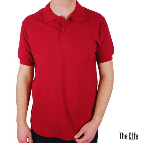 Polo Yaka T-shirt Bordo - Toptan Premium- Numune