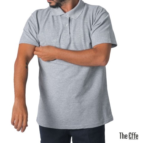 Polo Yaka T-shirt Gri - Basic (Promosyon)- Numune