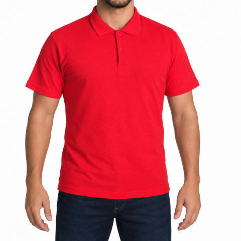Polo Yaka T-shirt Kırmızı - Basic (Promosyon)- Numune
