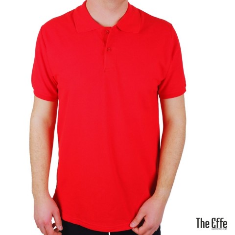 Polo Yaka T-shirt Kırmızı - Toptan Premium