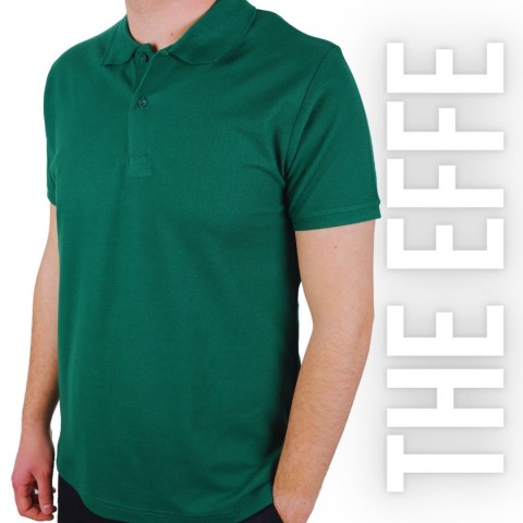 Polo Yaka T-shirt Koyu Yeşil - Toptan Premium- Numune
