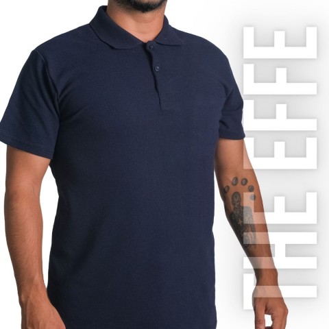 Polo Yaka T-shirt Lacivert - Basic (Promosyon)- Numune