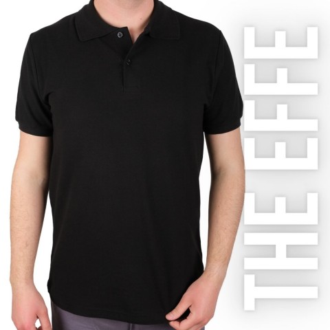 Polo Yaka T-shirt Siyah - Premium- Numune