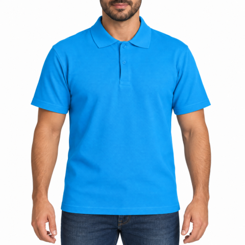 Polo Yaka T-shirt Turkuaz - Basic (Promosyon)- Numune
