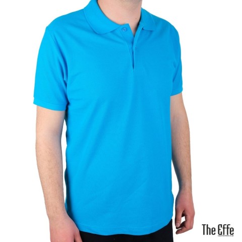 Polo Yaka T-shirt Turkuaz- Toptan Premium