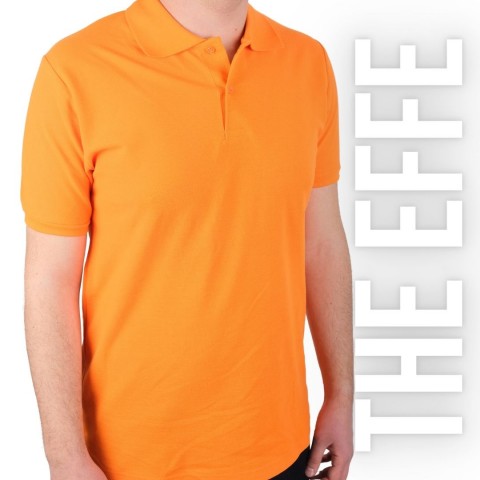 Polo Yaka T-shirt Turuncu - Toptan Premium- Numune