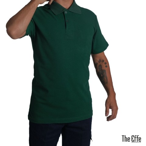 Polo Yaka T-shirt Yeşil - Basic (Promosyon)- Numune