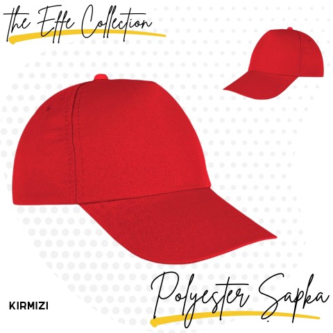 Şapka Polyester Kırmızı - Toptan Basic (Promosyon)