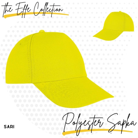 Şapka Polyester Sarı - Toptan Basic (Promosyon)
