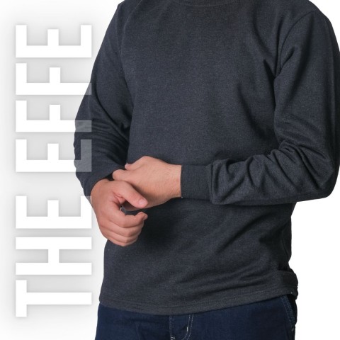 Sıfır Yaka Sweat Füme - Toptan İş Kıyafeti