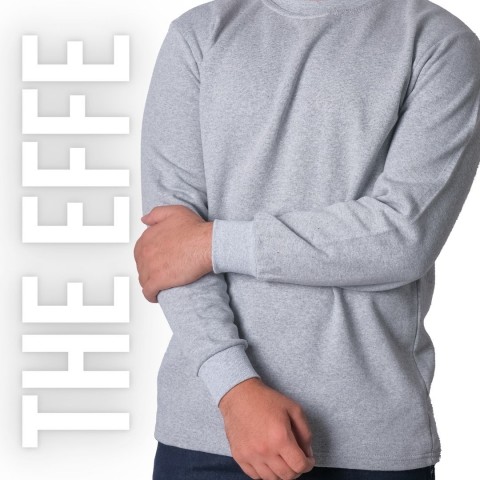 Sıfır Yaka Sweat Gri - İş Kıyafeti- Numune