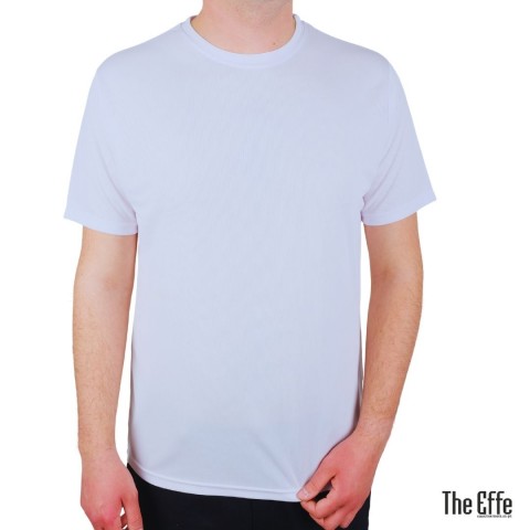 Sıfır Yaka T-shirt Beyaz - Dry Touch- Numune